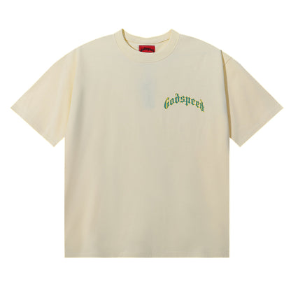 Godspeed T-shirts Masked Man Printed Cotton Crew Neck Short Sleeve Men and Women